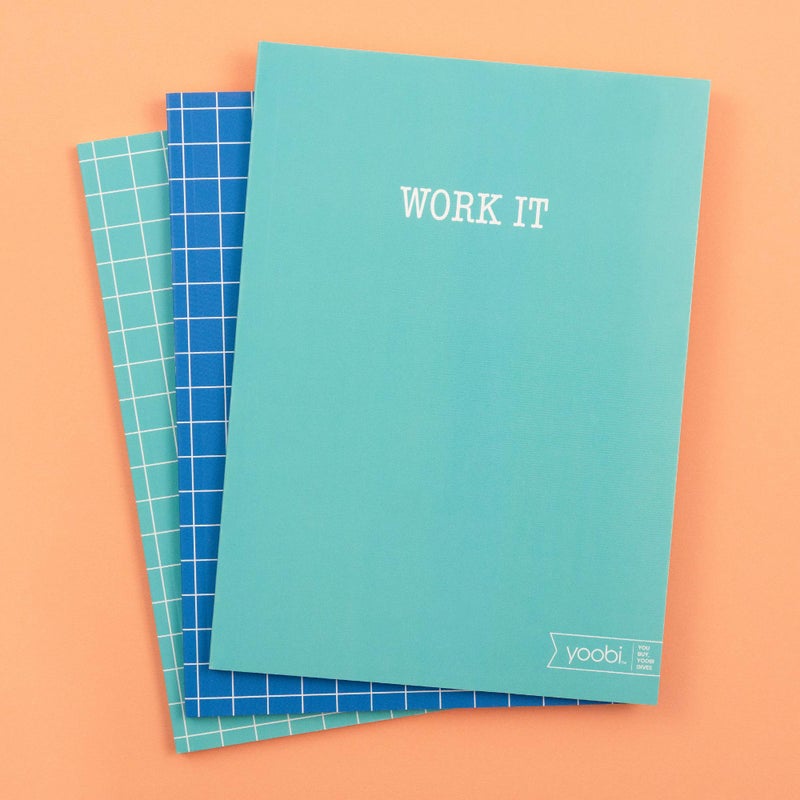 Yoobi | Notebook with Printed Cover | 60 College Ruled Sheets | Mint Multicolor | Pack of 3 (YOOB4192675) - Image 2